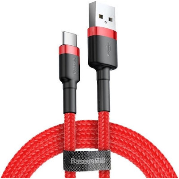 Baseus Braided USB 2.0 Cable USB-C male - USB-A male Red 2m (CATKLF-C09) Baseus Braided USB 2.0 Cable USB-C male - USB-A male Red 2m (CATKLF-C09)